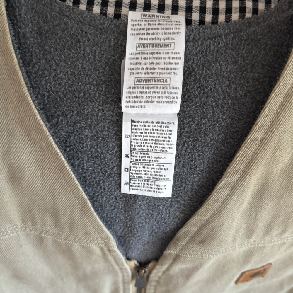 Vintage Y2K Carhartt Sherpa Lined Canvas Zip Vest Size XL - Picture 7 of 12